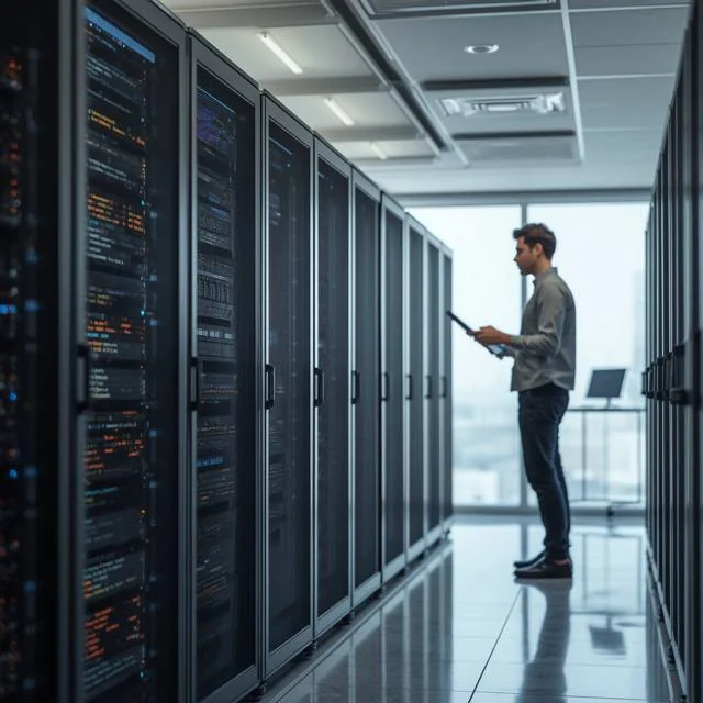 IT engineer in a data center